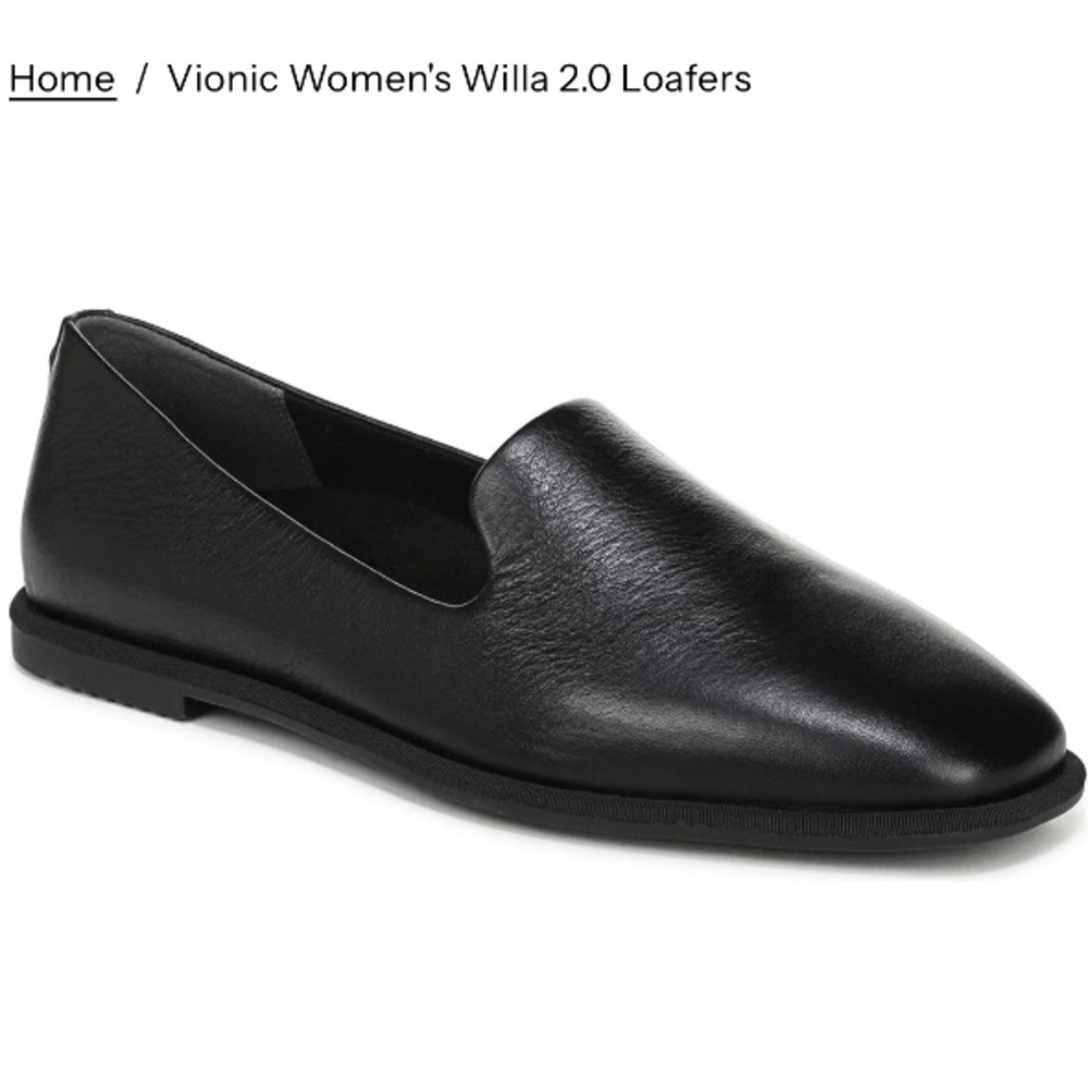 Vionic Women’s Willa 2.0 Black Slip-On Leather Loafers-Size 8.5 - Picture 8 of 8